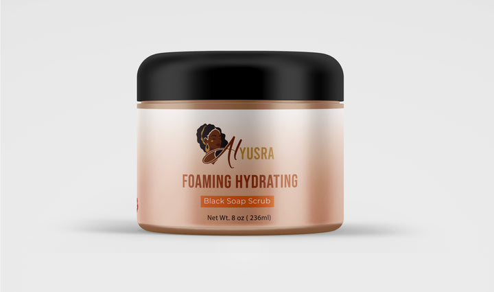 Foaming Hydrating Black Soap Scrub Brightening