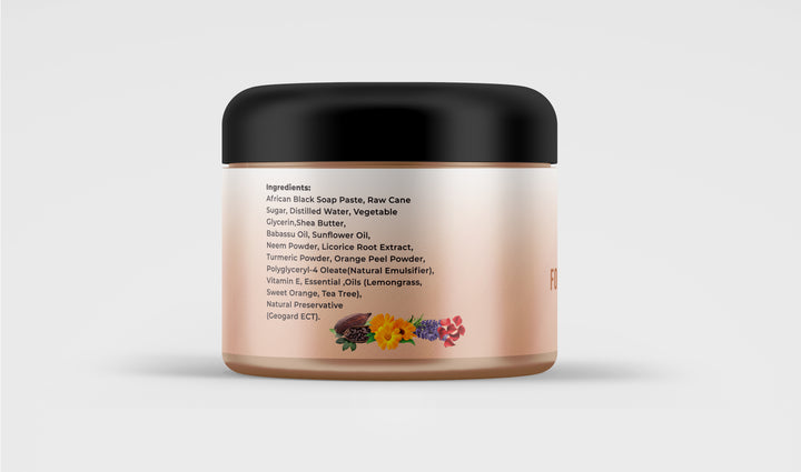 Foaming Hydrating Black Soap Scrub Brightening