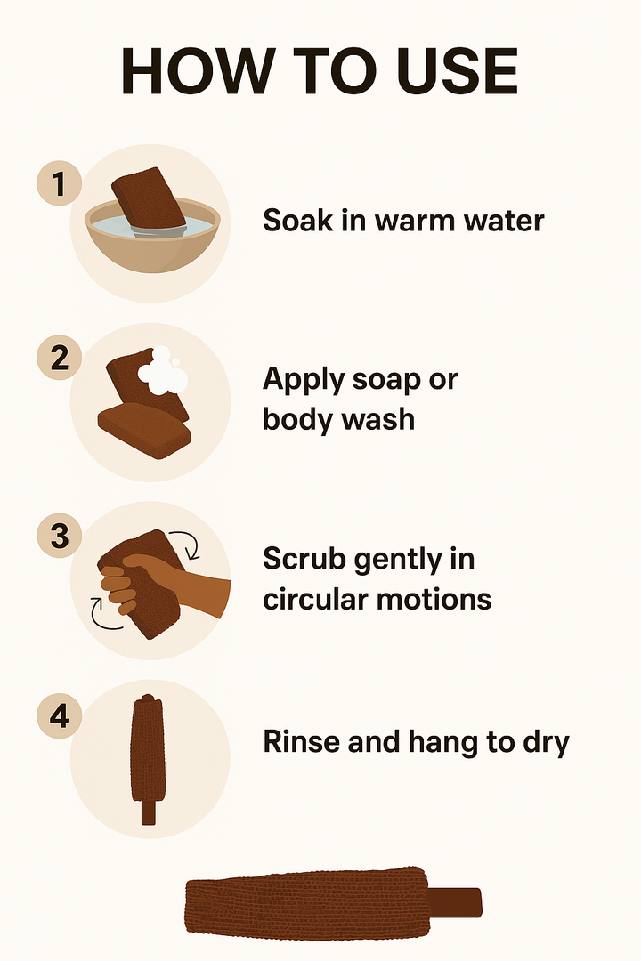 African Exfoliating Net Sponge Deep Clean